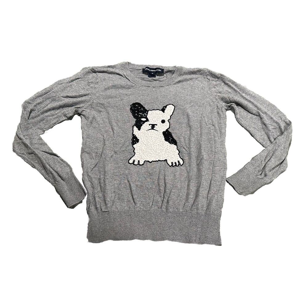 French Connection Women’s Long Sleeve Bulldog Knit Jumper Top MSRP $128 Medium